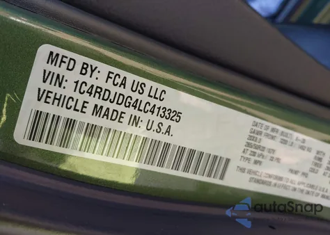 2020 Dodge Durango Gt Plus Awd z USA, uszkodzony, nr VIN 1C4RDJDG4LC413325